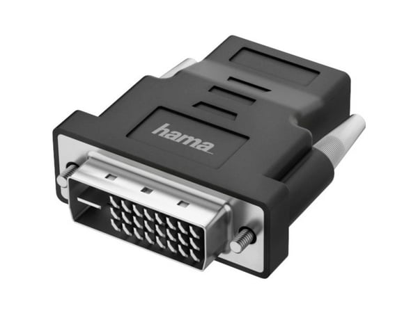 Hama - Video adapter - dobbeltlenke - DVI-D plugg til HDMI hunn - svart - 4K-støtte