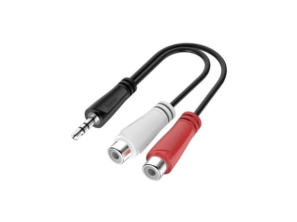 Hama 00200350, 3.5mm, Hankjønn, RCA, Hunkjønn, 0,15 m, Svart