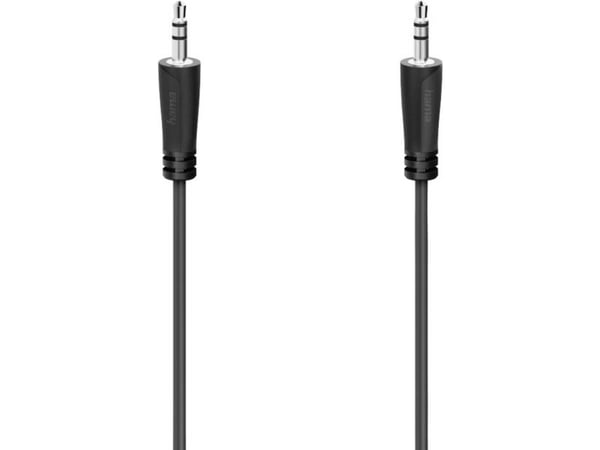 Hama Essential Line - Lydkabel - mini-phone stereo 3.5 mm hann til mini-phone stereo 3.5 mm hann - 5 m - svart
