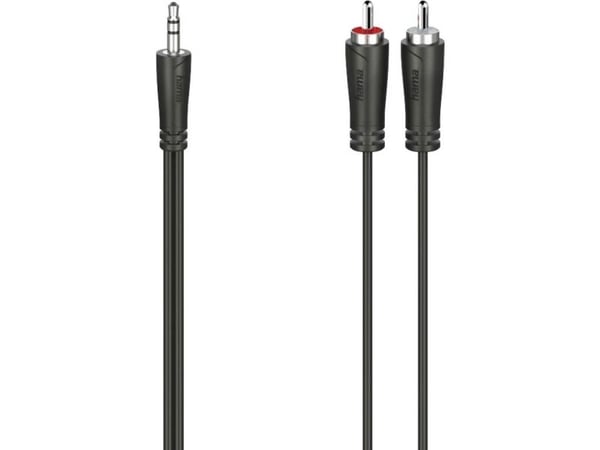 Hama 00200721, 3.5mm, Hankjønn, 2 x RCA, Hankjønn, 5 m, Svart