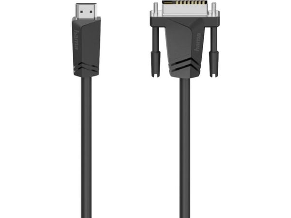 Hama Essential Line - Adapterkabel - DVI-D plugg til HDMI plugg - 1.5 m - skjermet - svart - 1080p-støtte