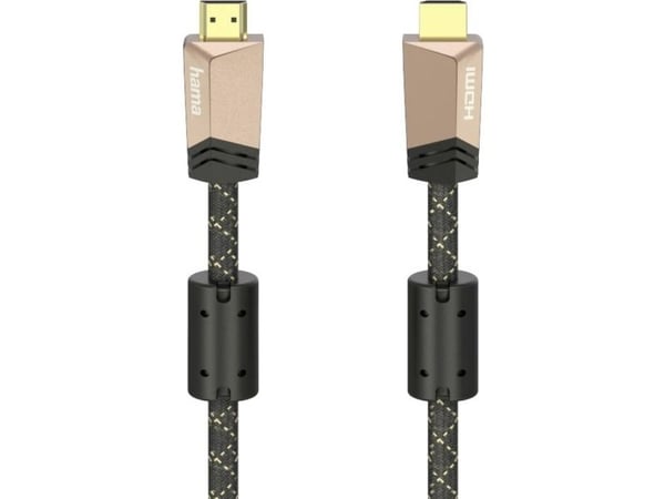 Hama - HDMI-kabel med Ethernet - HDMI hane till HDMI hane - 3 m - skärmad - bronskaffe - stöd för 4K