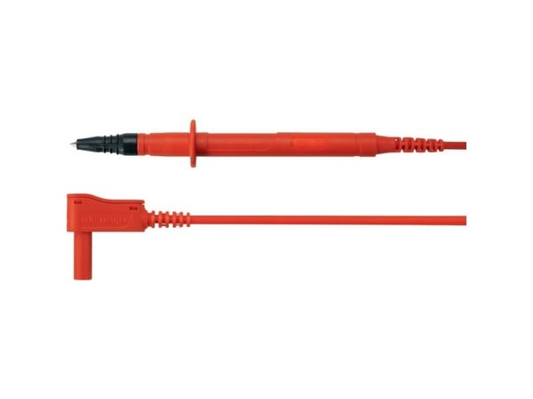 Schützinger SPL 7315 Ni / 1 / 100 / RT Sikkerhedsprøveledning [Stik 4 mm - Testspids] 100.00 cm Rød 10 stk