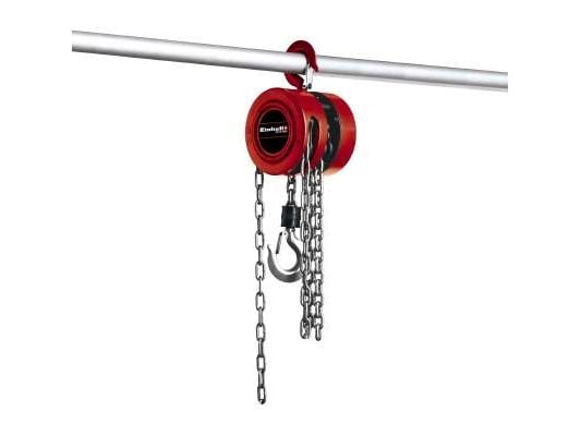 Einhell 2250110, Kjettingtalje, 1000 kg, 2,5 m, Rød, 8,5 kg, 250 mm
