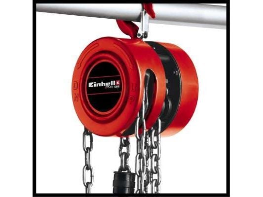 Einhell 2250110, Kjettingtalje, 1000 kg, 2,5 m, Rød, 8,5 kg, 250 mm