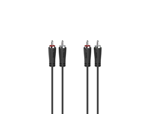 Hama 00205257, 2 x RCA, Hankjønn, 2 x RCA, Hankjønn, 1,5 m, Svart