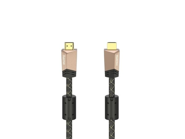 Hama - Premium High Speed - HDMI-kabel med Ethernet - HDMI plugg til HDMI plugg - 1.5 m - skjermet - bronsekaffe - 4K-støtte