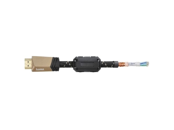 Hama - Premium High Speed - HDMI-kabel med Ethernet - HDMI plugg til HDMI plugg - 1.5 m - skjermet - bronsekaffe - 4K-støtte