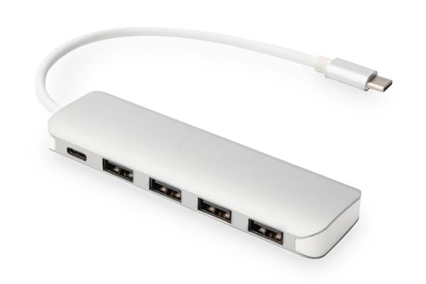 DIGITUS DA-70242-1 - Hub - 4 x SuperSpeed USB 3.0 + 1 x USB-C (strømlevering) - stasjonær
