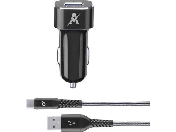 Cellularline TETRCBRSMKIT15WTYC, Automatisk, Cigarr tändare, 1 m, Svart