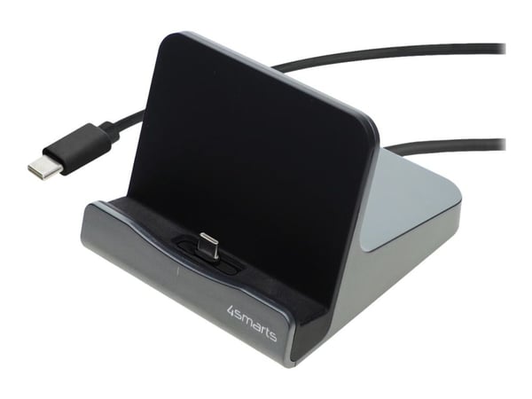 4smarts VoltDock - Ladestativ - 60 watt - 3 A - PD, QC (USB-C) - lagermetall