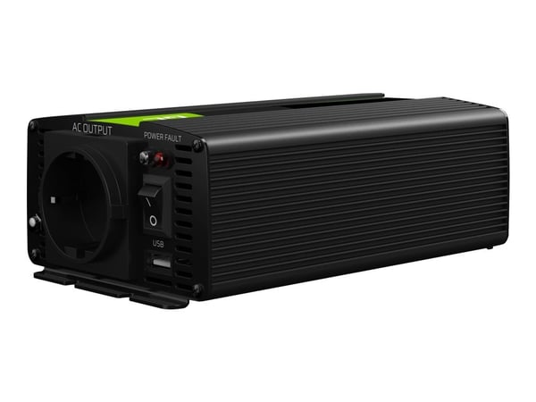 Green Cell - DC til AC-omformer - DC 24 V - 1000 Watt - utgangskontakter: 1 - svart