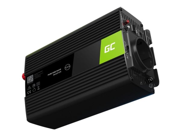 Green Cell - DC til AC-omformer - DC 24 V - 1000 Watt - utgangskontakter: 1 - svart