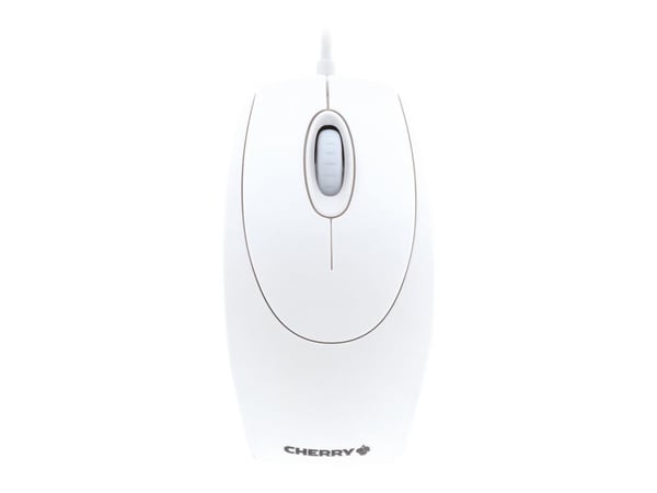 CHERRY WheelMouse - Mus - høyre- og venstrehåndet - optisk - 3 knapper - kablet - PS/2, USB - hvit/grå