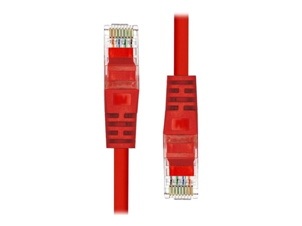 ProXtend - Koblingskabel - RJ-45 (hann) til RJ-45 (hann) - 25 cm - UTP - CAT 5e - formstøpt, uten hindringer - rød