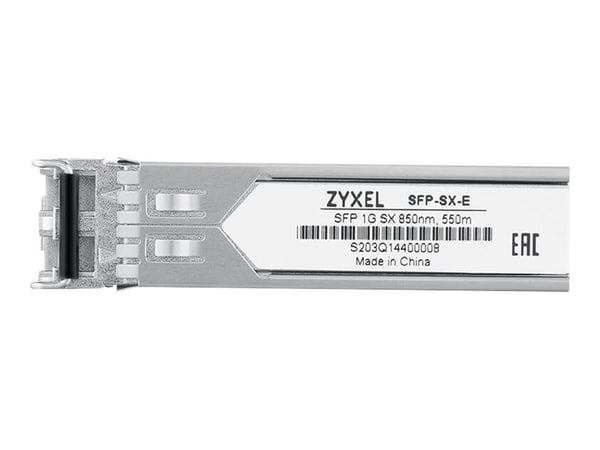Zyxel SFP-SX-E - SFP (mini-GBIC) transceivermodul - 1GbE - 1000Base-SX - LC multimodus - opp til 550 m - 850 nm (en pakke 10)