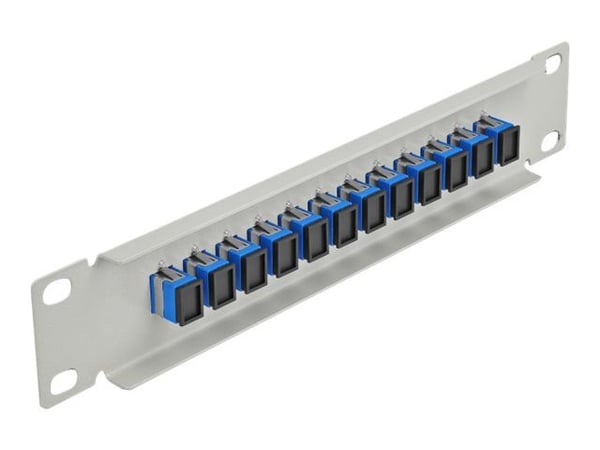 Delock - Patch-panel - rackmontering - SC SM X 12 - grå, blå - 1U - 10"