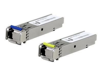 Ubiquiti U Fiber - SFP-sändar/mottagarmodul (mini-GBIC) - 1GbE - LC enkelläge - upp till 3 km - 1310/1550 (TX) / 1550/1310 (RX) nm (paket om 2)