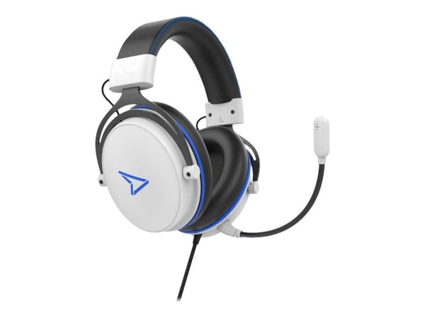 Steelplay HP52 - Headset - fullstorlek - kabelansluten - USB, 3,5 mm kontakt - vit
