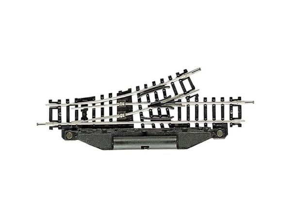 Fleischmann N-skinne (uten pukk) spor, elektrisk, venstre 104,2 mm 24° 194,6 mm