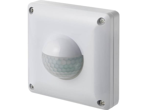 Sygonix SY-4755364 vegg, innfelt PIR bevegelsessensor 190° Triac hvit IP65 (SY-4755364)