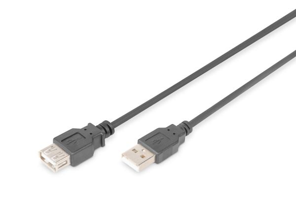 ASSMANN - USB-forlengelseskabel - USB (hann) til USB (hunn) - USB 2.0 - 1.8 m - svart
