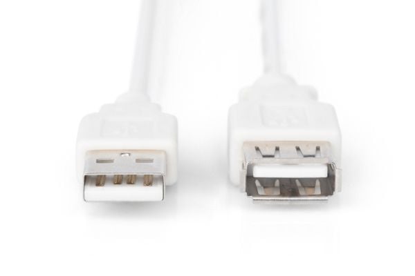 ASSMANN - USB forlængerkabel - USB (han) til USB (hun) - USB 2.0 - 1.8 m - formet - beige