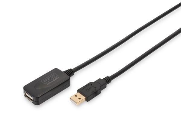 ASSMANN - USB forlængerkabel - USB (hun) til USB (han) - USB 2.0 - 5 m - aktiivinen