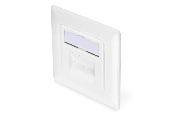 DIGITUS DN-9007-1 - Planforsænket stikdåse - CAT 6a - RJ-45 X 2 - RAL 9010
