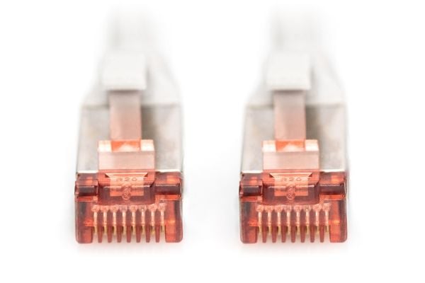DIGITUS - Patchkabel - RJ-45 (han) til RJ-45 (han) - 30 m - SFTP - CAT 6 - halogenfri - grå