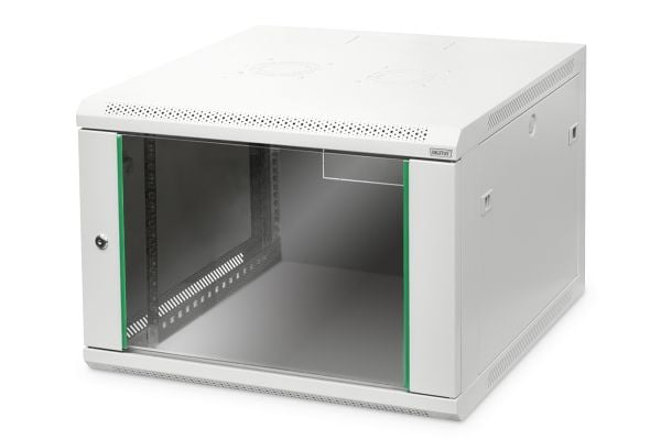 DIGITUS Professional Dynamic Basic Series DN-19 07U-6/6-EC - Skap - veggmonterbar - grå, RAL 7035 - 7U - 19"
