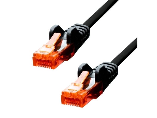 ProXtend - Koblingskabel - RJ-45 (hann) til RJ-45 (hann) - 7 m - 5 mm - UTP - CAT 6 - IEEE 802.3af - med støvel, uten hindringer, flertrådet - svart