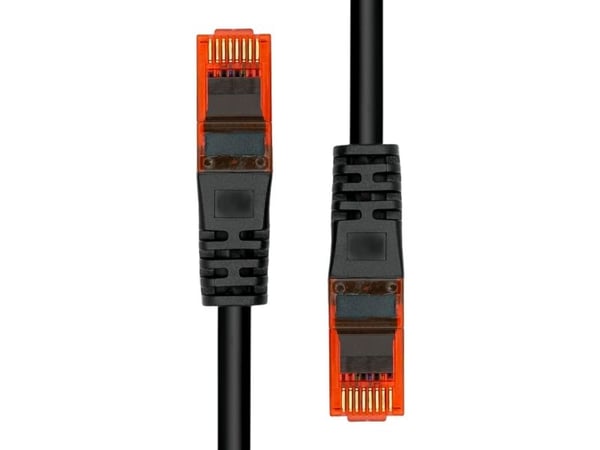 ProXtend - Koblingskabel - RJ-45 (hann) til RJ-45 (hann) - 7 m - 5 mm - UTP - CAT 6 - IEEE 802.3af - med støvel, uten hindringer, flertrådet - svart