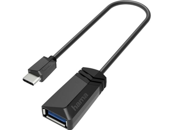 Hama - USB-adapter - USB-C (hann) til USB-type A (hunn) - USB 3.1 Gen1 OTG - svart