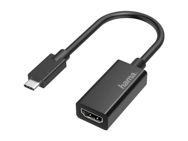 Hama - Video adapter - USB-C hann til HDMI hunn - svart - 4K-støtte