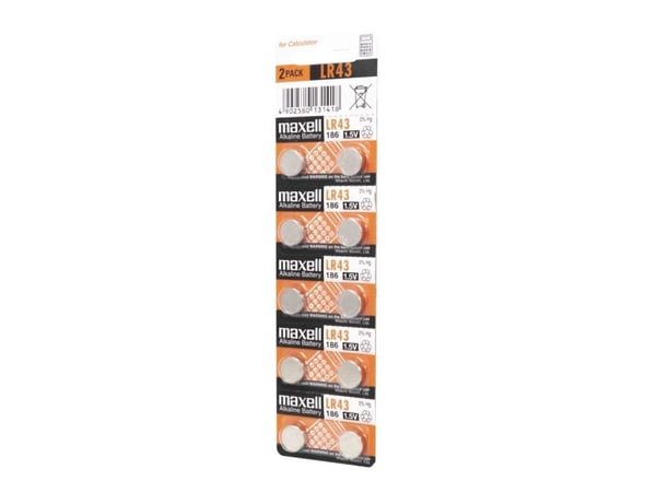 Maxell batteri LR43 10 szt.