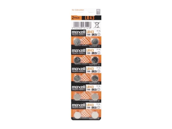 Maxell batteri LR43 10 szt.