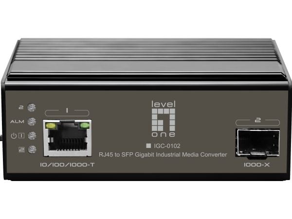 LevelOne IGC-0102 - Fibermedieomformer - 1GbE - 10Base-T, 100Base-TX, 1000Base-T, 1000Base-X - RJ-45 / SFP (mini-GBIC)