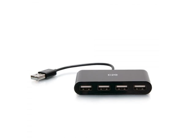 C2G 4-porttinen USB-A-keskitin - Keskitin - 4 x USB 2.0 - pöytätietokoneet