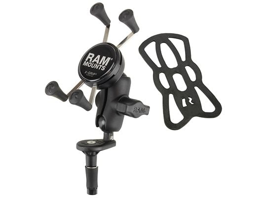 RAM Mounts RAM-B-176-A-UN7, Mobiltelefon/smarttelefon, Aktiv holder, Motorsykkel, Sort