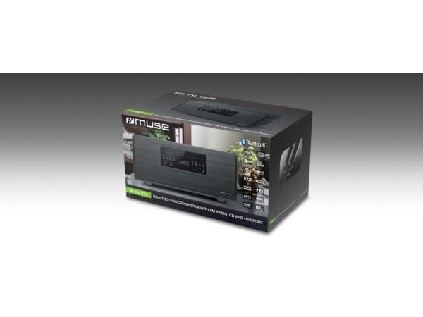 Muse M-692 BTC, Hjemmelydanlegg (mikro), Sort, 60 W, FM, PLL, LED, CD, CD-R, CD-RW