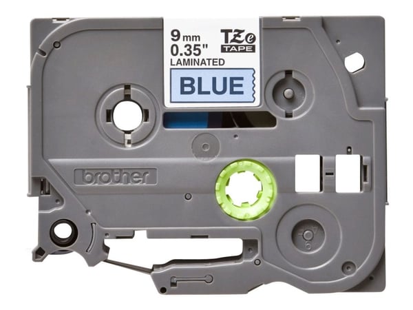Brother TZe-521 - Sort på blått - Rull (0,9 cm x 8 m) 1 kassett(er) laminert teip - for Brother PT-D210, D600, H110, H200; P-Touch PT-1005, D450, H...