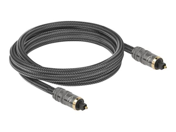 Delock - Digital audiokabel (optisk) - SPDIF - TOSLINK hann til TOSLINK hann - 2 m - fiberoptisk - antrasitt