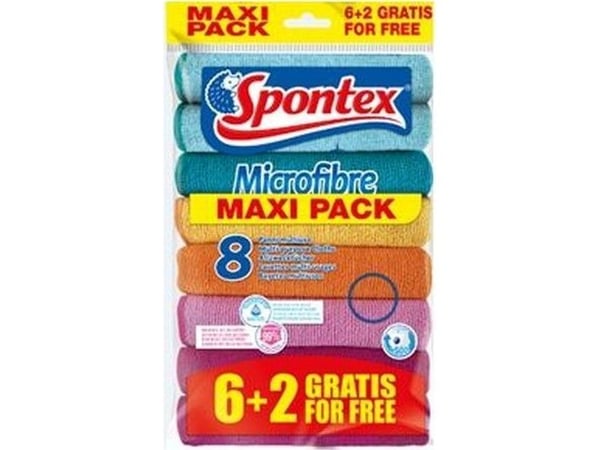 Spontex Scierka mikrokuitu 6+2 kpl 19700052 19700052
