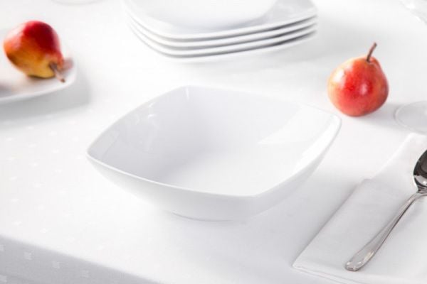 Porselen Mariapaula MariaPaula Square Moderna dyp tallerken 18,5 cm hvit