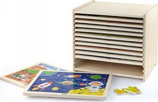 Viga Toys Trepuslespill 12 puslespill 24 puslespill på Viga Toys-stativet