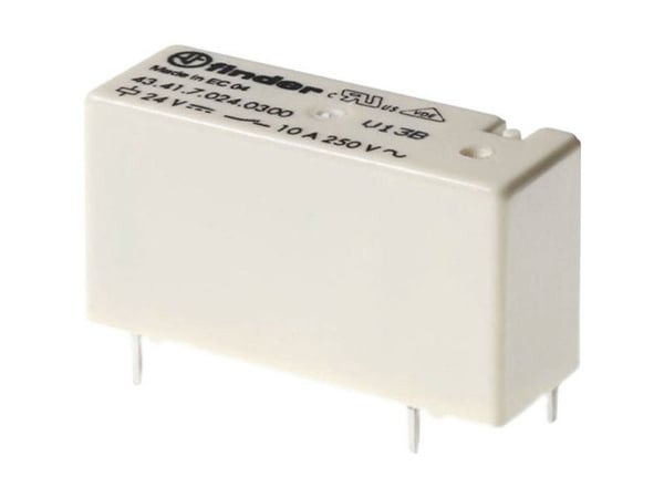 Finder 43.41.7.024.5000 Tulostusrele 24 V/DC 10 A 1 x vaihtokosketin 1 kpl 1 kpl