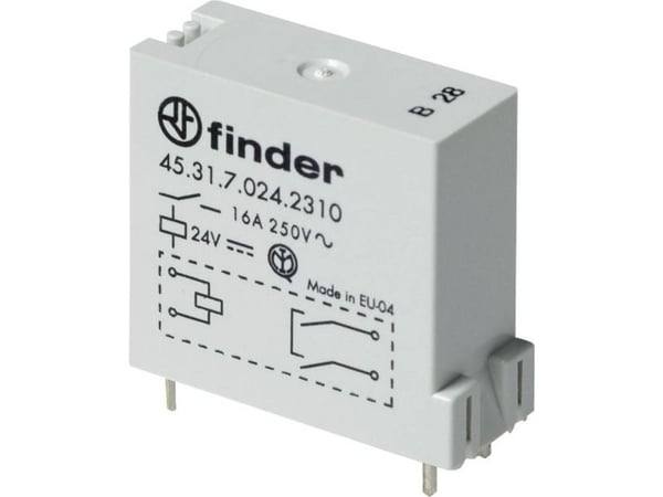 Finder 45.31.7.024.0310 printrelé 24 V/DC 16 A 1x sluttkontakt