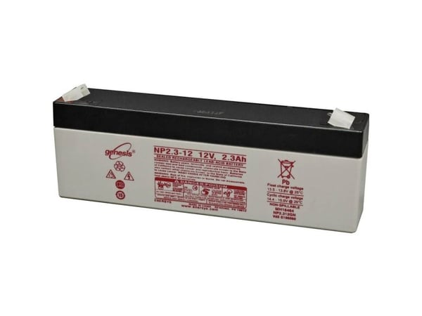 Yuasa 12V 2300mAh, Forseglet blysyre (VRLA), 12 V, 1 stykker, Sort, Hvit, 2300 mAh