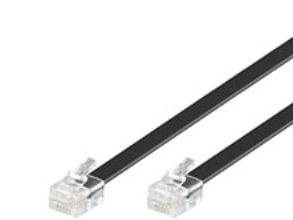 Goobay 3m RJ-12 kabel, 3 m, RJ-12, RJ-12, RJ-12, Sort, Hanstik, Hanstik